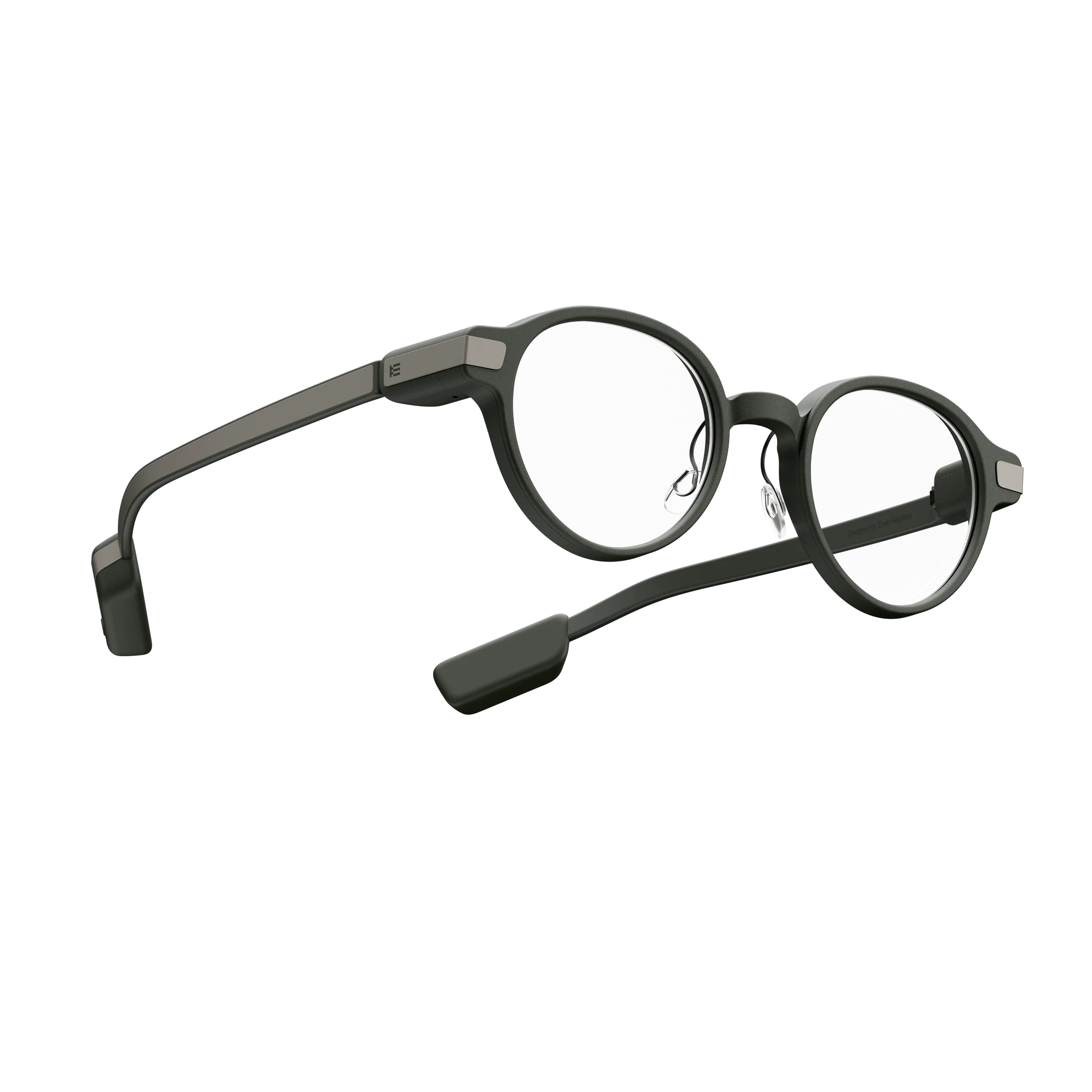 Even Realities G1 smart glasses with a discreet monochrome heads-up display. Press image courtesy Even Realities.